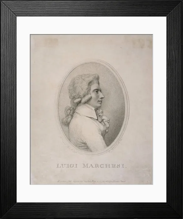 Framed Print : Portrait of the singer Luigi Marchesi (1754-1829), 1790 Framed Print : Portrait of the singer Luigi Marchesi (1754-1829), 1790
