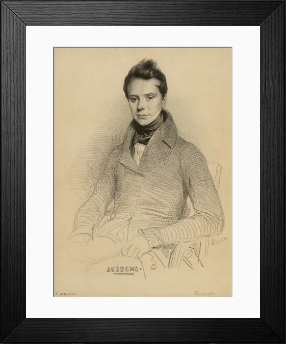 Framed Print : Portrait of the violinist and composer Antoine Bessems (1806-1868), 1832 Framed Print : Portrait of the violinist and composer Antoine Bessems (1806-1868), 1832