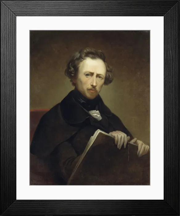 Framed Print : Self-Portrait at the age of 43, 1838. Creator: Scheffer, Ary (1795-1858) Framed Print : Self-Portrait at the age of 43, 1838. Creator: Scheffer, Ary (1795-1858)