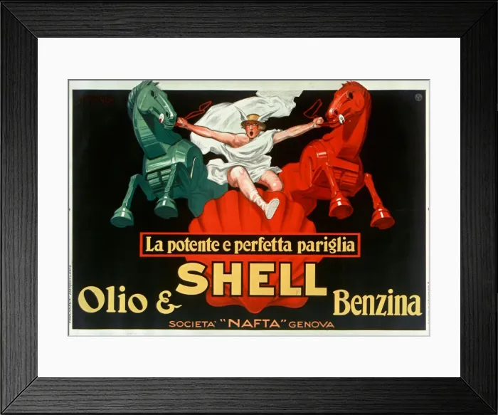 Framed Print : Shell Olio & Benzina, 1927. Creator: D Ylen, Jean (1886-1938) Framed Print : Shell Olio & Benzina, 1927. Creator: D Ylen, Jean (1886-1938)