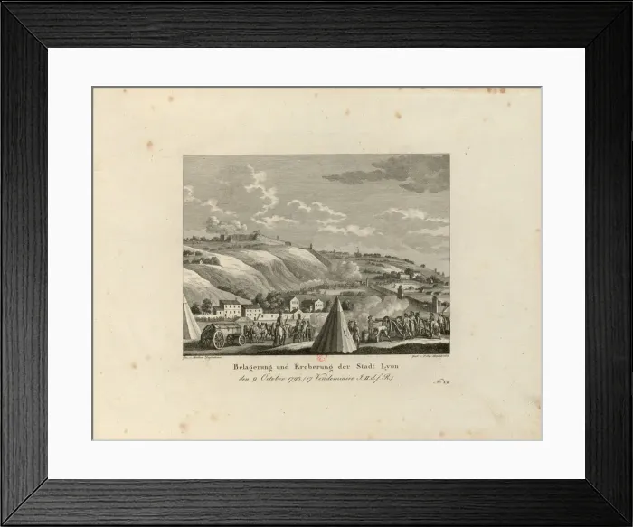 Framed Print : Siege and Taking of the City of Lyon: October 9, 1793, 1816-1818 Framed Print : Siege and Taking of the City of Lyon: October 9, 1793, 1816-1818