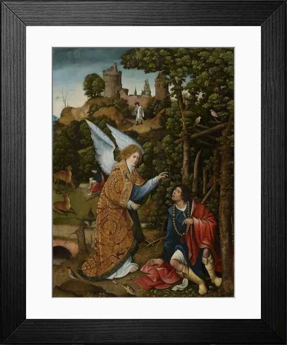 Framed Print : Scene from the life of Saint Roch, 1517. Creator: Orley, Everaert (Everard), van (c Framed Print : Scene from the life of Saint Roch, 1517. Creator: Orley, Everaert (Everard), van (c