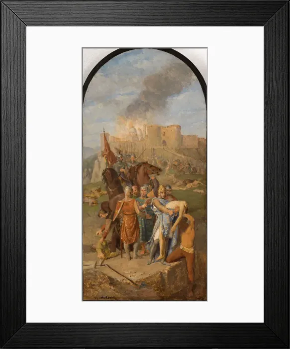 Framed Print : Sketch for the Saint-Sulpice church: Saint Louis buries the plague Framed Print : Sketch for the Saint-Sulpice church: Saint Louis buries the plague