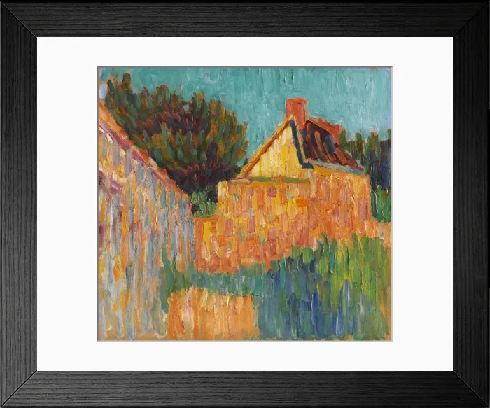Framed Print : Small house before the bushes (French landscape), 1906. Creator: Javlensky, Alexei Framed Print : Small house before the bushes (French landscape), 1906. Creator: Javlensky, Alexei