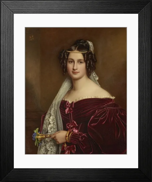 Framed Print : Princess Crescentia von Oettingen-Oettingen und Wallerstein (1806-1853), 1836 Framed Print : Princess Crescentia von Oettingen-Oettingen und Wallerstein (1806-1853), 1836