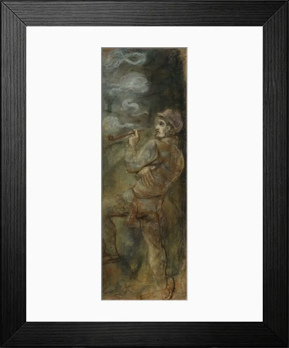 Framed Print : Smoker, 1917. Creator: Genin, Robert (1884-1941) Framed Print : Smoker, 1917. Creator: Genin, Robert (1884-1941)