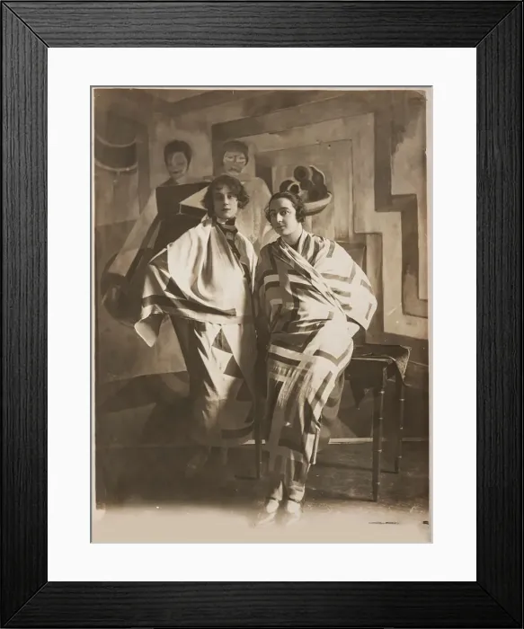 Framed Print : Sonia Delaunay in her studio, c. 1924. Creator: Anonymous Framed Print : Sonia Delaunay in her studio, c. 1924. Creator: Anonymous