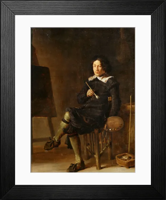 Framed Print : Self-Portrait with Easel, 1629. Creator: Saftleven, Cornelis Hermansz. (ca. 1607-1681) Framed Print : Self-Portrait with Easel, 1629. Creator: Saftleven, Cornelis Hermansz. (ca. 1607-1681)