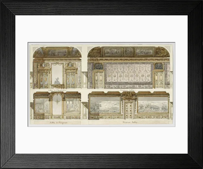Framed Print : Projet de decors des appartements de l Empereur et de l Imperatrice au Châ Framed Print : Projet de decors des appartements de l Empereur et de l Imperatrice au Châ