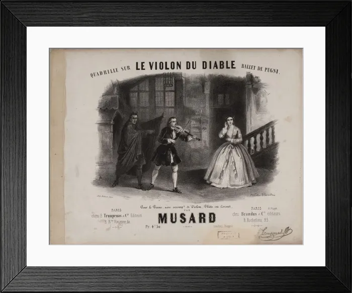 Framed Print : Quadrille for Le Violon du Diable by Cesare Pugni, ca. 1849 Framed Print : Quadrille for Le Violon du Diable by Cesare Pugni, ca. 1849