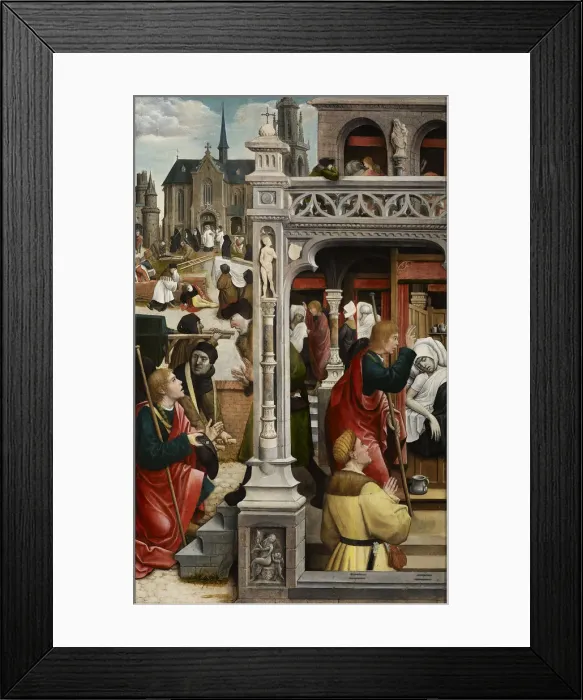 Framed Print : Scene from the life of Saint Roch, 1517. Creator: Orley, Everaert (Everard), van (c Framed Print : Scene from the life of Saint Roch, 1517. Creator: Orley, Everaert (Everard), van (c
