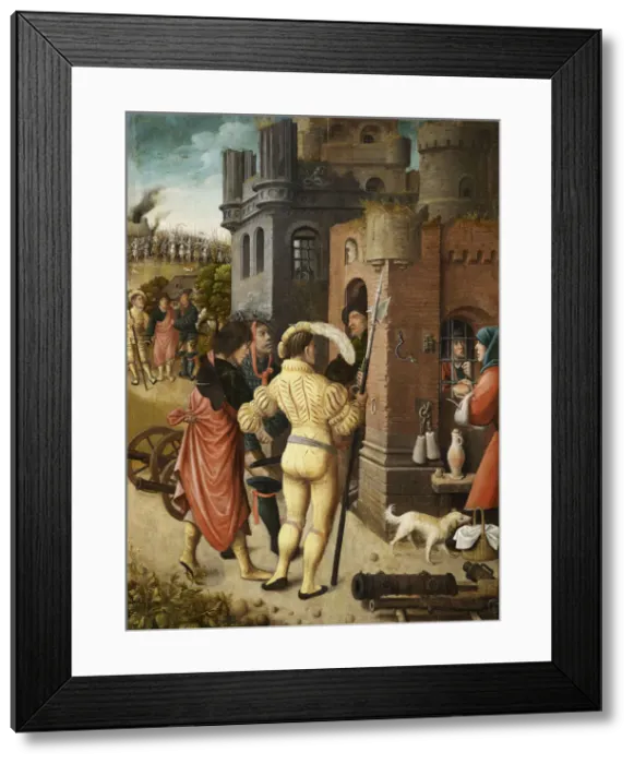 Framed Print : Scene from the life of Saint Roch, 1517. Creator: Orley, Everaert (Everard), van (c Framed Print : Scene from the life of Saint Roch, 1517. Creator: Orley, Everaert (Everard), van (c