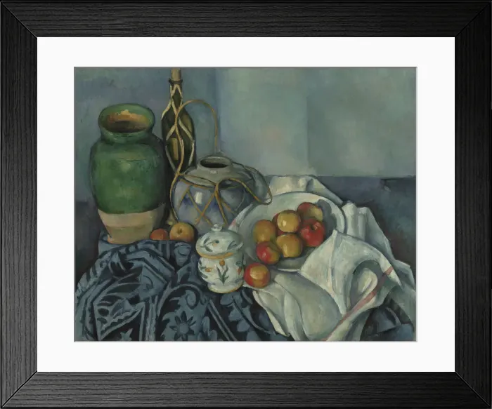 Framed Print : Still Life with Apples, 1893-1894. Creator: Cezanne, Paul (1839-1906)