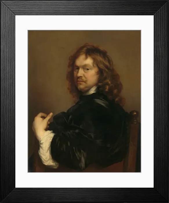 Framed Print : Self-Portrait, 1656. Creator: Hannemann, Adriaen (1601-1671) Framed Print : Self-Portrait, 1656. Creator: Hannemann, Adriaen (1601-1671)