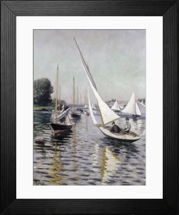 Framed Print : Regates a Argenteuil, 1893. Creator: Caillebotte, Gustave (1848-1894)