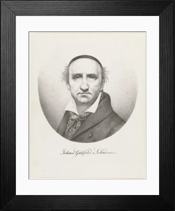 Framed Print : Self-Portrait, 1825. Creator: Schadow, Johann Gottfried (1764-1850) Framed Print : Self-Portrait, 1825. Creator: Schadow, Johann Gottfried (1764-1850)
