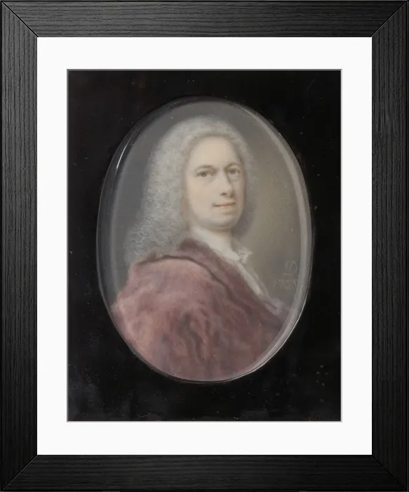 Framed Print : Self-Portrait, 1738. Creator: Denner, Balthasar (1685-1749)