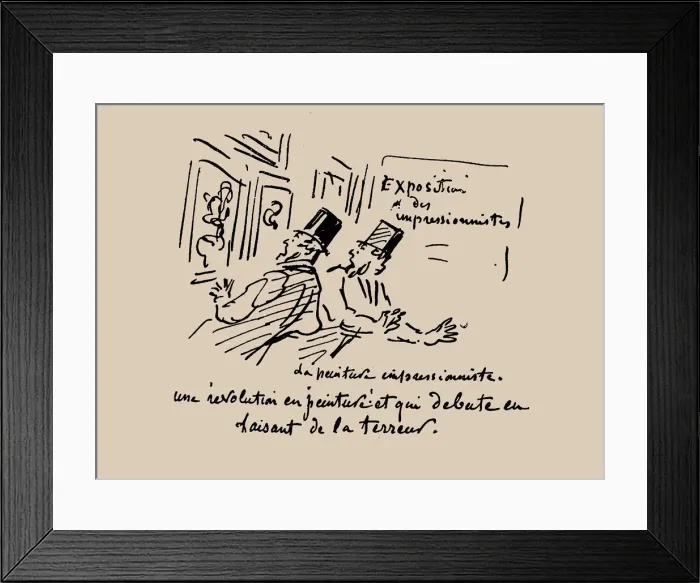 Framed Print : Revolution in Painting! And a terrorizing beginning. Le Charivari, 1874, 1874 Framed Print : Revolution in Painting! And a terrorizing beginning. Le Charivari, 1874, 1874