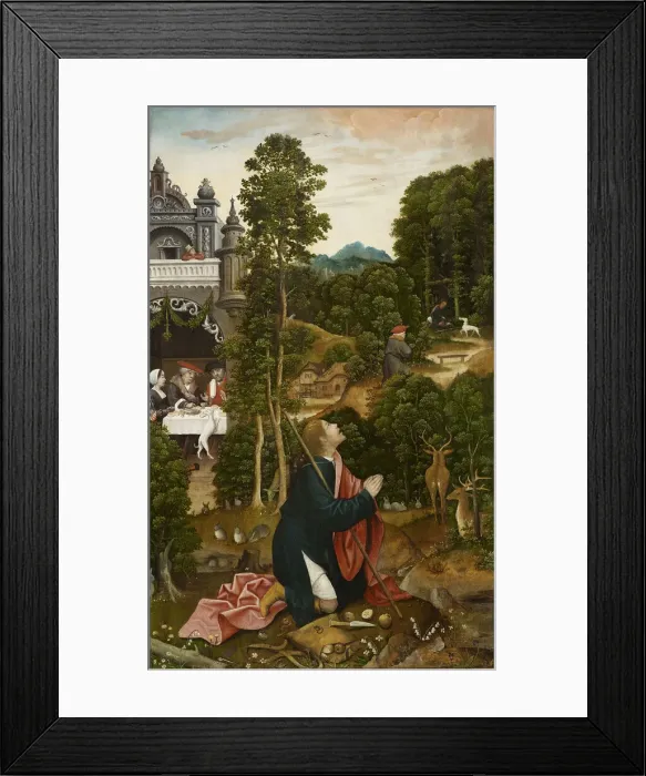 Framed Print : Scene from the life of Saint Roch, 1517. Creator: Orley, Everaert (Everard), van (c Framed Print : Scene from the life of Saint Roch, 1517. Creator: Orley, Everaert (Everard), van (c