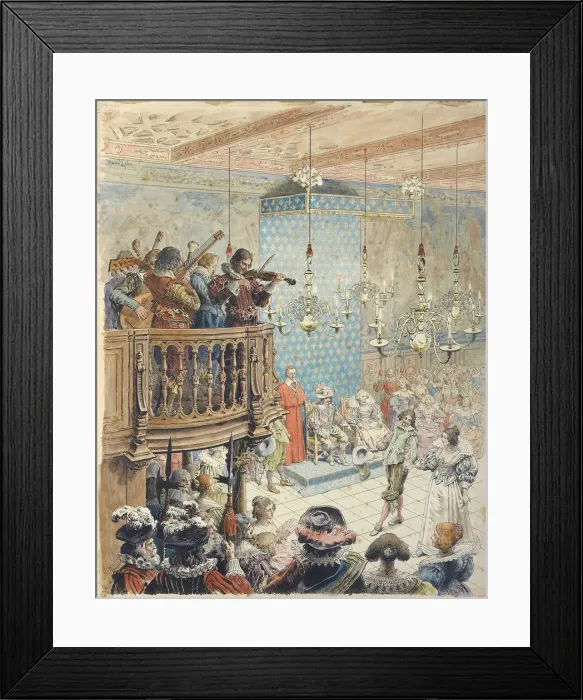 Framed Print : Richelieu at a ball, c. 1900. Creator: Leloir, Maurice (1853-1940) Framed Print : Richelieu at a ball, c. 1900. Creator: Leloir, Maurice (1853-1940)