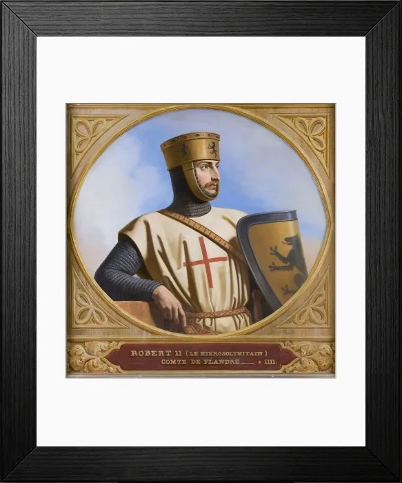 Framed Print : Robert II of Jerusalem, 1843. Creator: Decaisne, Henri (1799-1852) Framed Print : Robert II of Jerusalem, 1843. Creator: Decaisne, Henri (1799-1852)