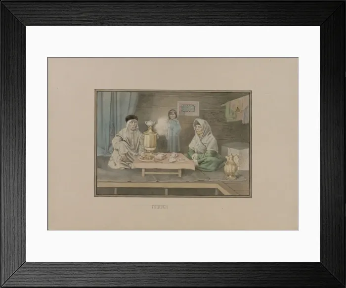 Framed Print : Tatar women, 1862. Creator: Znamensky, Mikhail Stepanovich (1833-1892) Framed Print : Tatar women, 1862. Creator: Znamensky, Mikhail Stepanovich (1833-1892)