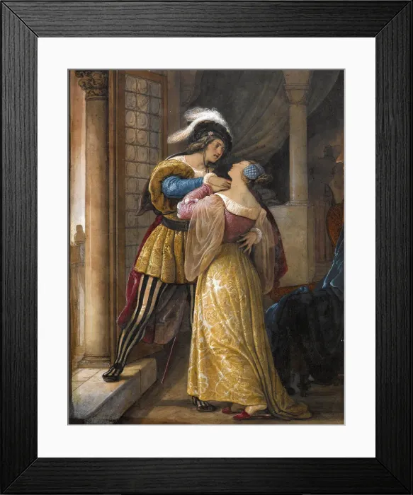 Framed Print : Romeo and Juliet, before 1881. Creator: Hayez, Francesco (1791-1882) Framed Print : Romeo and Juliet, before 1881. Creator: Hayez, Francesco (1791-1882)