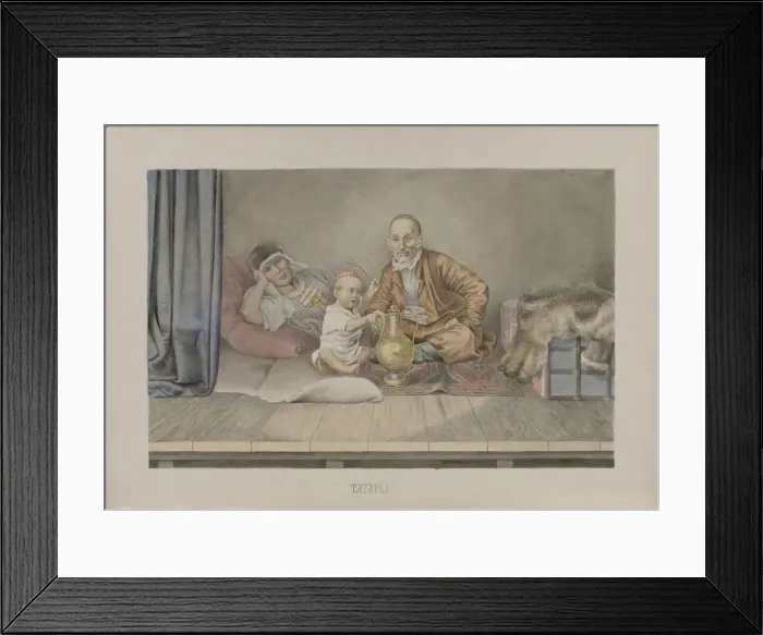 Framed Print : Tatars, 1862. Creator: Znamensky, Mikhail Stepanovich (1833-1892) Framed Print : Tatars, 1862. Creator: Znamensky, Mikhail Stepanovich (1833-1892)