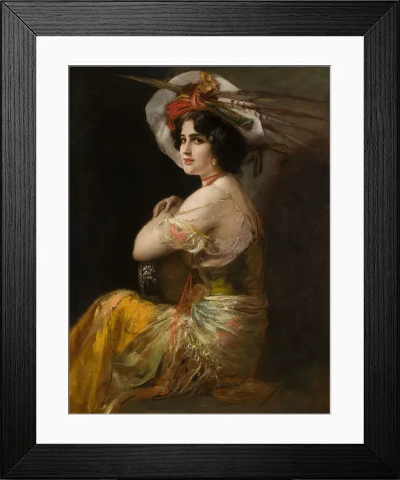 Framed Print : Rosario Guerrero as Carmen, c. 1908. Creator: Kaulbach, Friedrich August von (1850-1920) Framed Print : Rosario Guerrero as Carmen, c. 1908. Creator: Kaulbach, Friedrich August von (1850-1920)