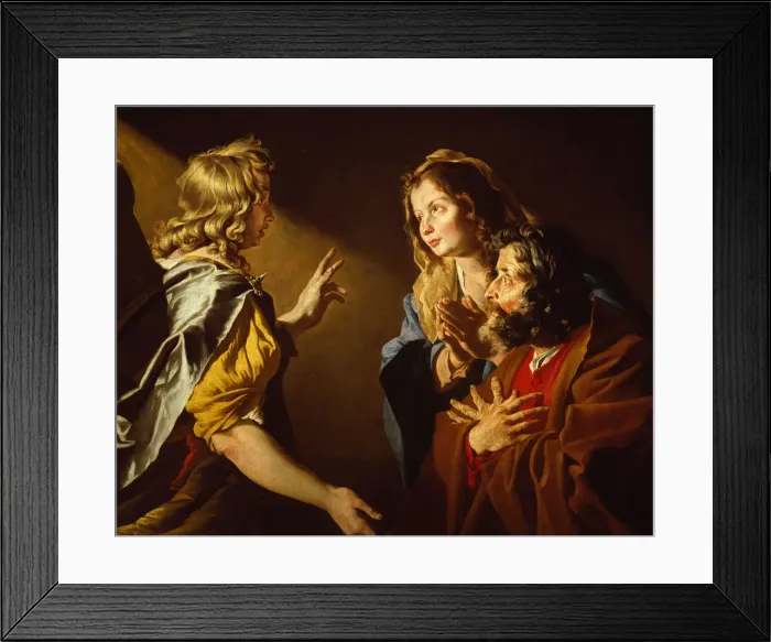 Framed Print : The announcement of Samsons birth, c. 1630-1631. Creator: Stomer, Matthias (ca Framed Print : The announcement of Samsons birth, c. 1630-1631. Creator: Stomer, Matthias (ca