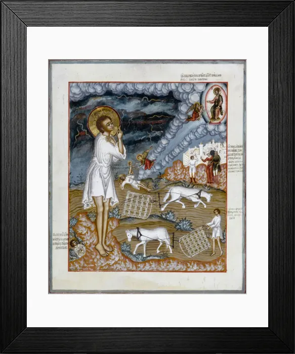 Framed Print : Saint Artemius of Verkola, 1774. Creator: Russian icon Framed Print : Saint Artemius of Verkola, 1774. Creator: Russian icon