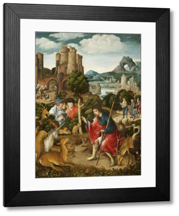 Framed Print : Scene from the life of Saint Roch, 1517. Creator: Orley, Everaert (Everard), van (c Framed Print : Scene from the life of Saint Roch, 1517. Creator: Orley, Everaert (Everard), van (c