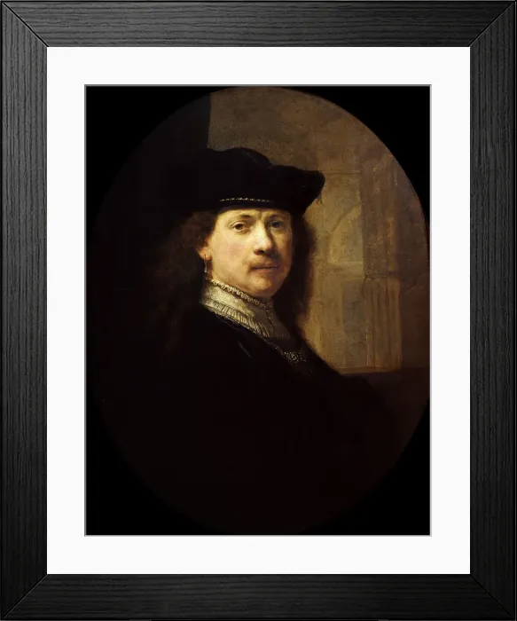 Framed Print : Self portrait with an architectural background, ca 1639 Framed Print : Self portrait with an architectural background, ca 1639