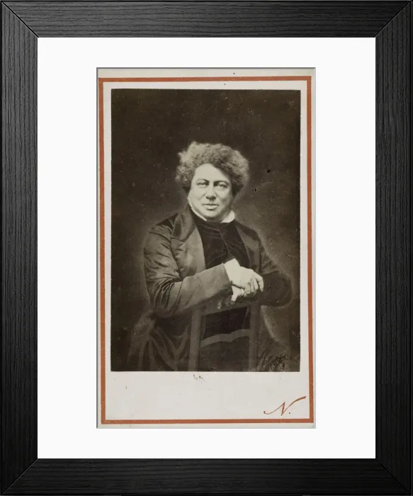 Framed Print : The author Alexandre Dumas pere (1802-1870), 1870. Creator: Photo studio Nadar Framed Print : The author Alexandre Dumas pere (1802-1870), 1870. Creator: Photo studio Nadar