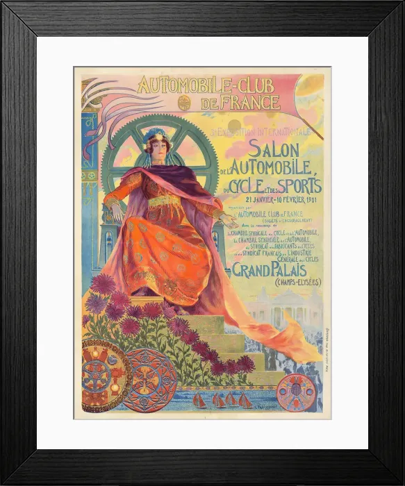 Framed Print : Salon de l Automobile, du cycle et des sports, 25 janvier - 10 fevrier 1901, 1901 Framed Print : Salon de l Automobile, du cycle et des sports, 25 janvier - 10 fevrier 1901, 1901