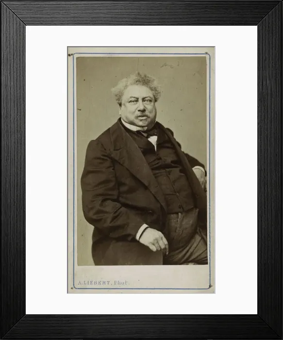 Framed Print : The author Alexandre Dumas pere (1802-1870), 1870. Creator: Liebert Framed Print : The author Alexandre Dumas pere (1802-1870), 1870. Creator: Liebert