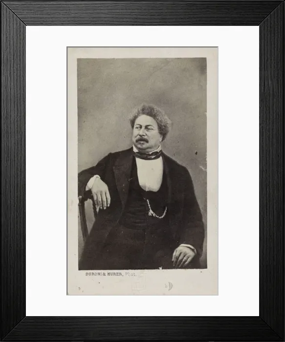 Framed Print : The author Alexandre Dumas pere (1802-1870), 1870. Creator Framed Print : The author Alexandre Dumas pere (1802-1870), 1870. Creator