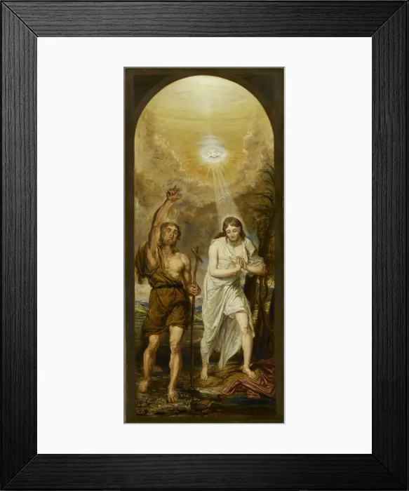 Framed Print : The Baptism of Christ, 1841. Creator: Ward, James (1769-1859) Framed Print : The Baptism of Christ, 1841. Creator: Ward, James (1769-1859)