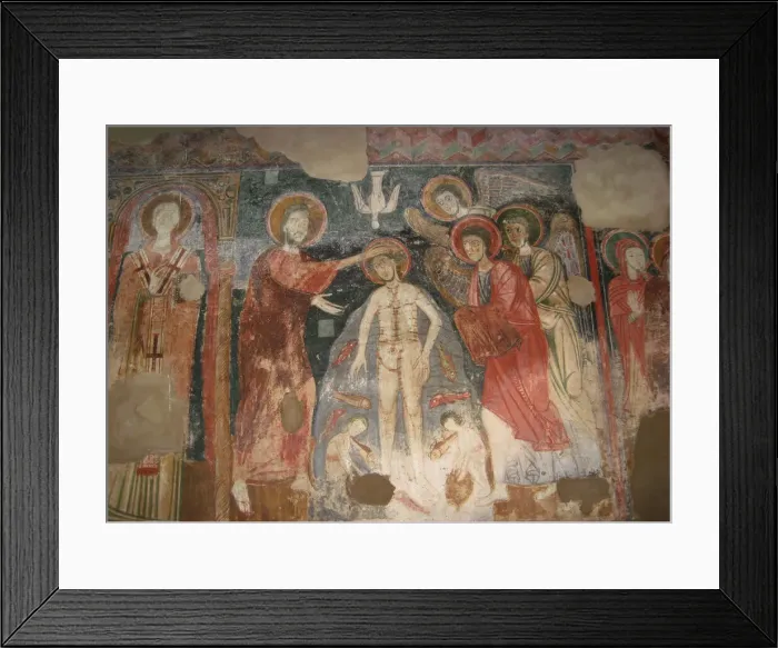Framed Print : The Baptism of Christ, ca 950. Creator: Anonymous Framed Print : The Baptism of Christ, ca 950. Creator: Anonymous