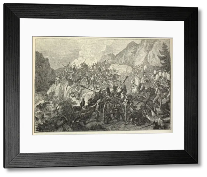 Framed Print : The Battle of the Katzbach on 26 August 1813. Creator: Bartsch, Adam von (1757-1821)
