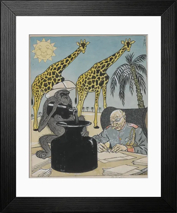 Framed Print : The colonies cannot flourish under the German government, because the ink dries... 1903
