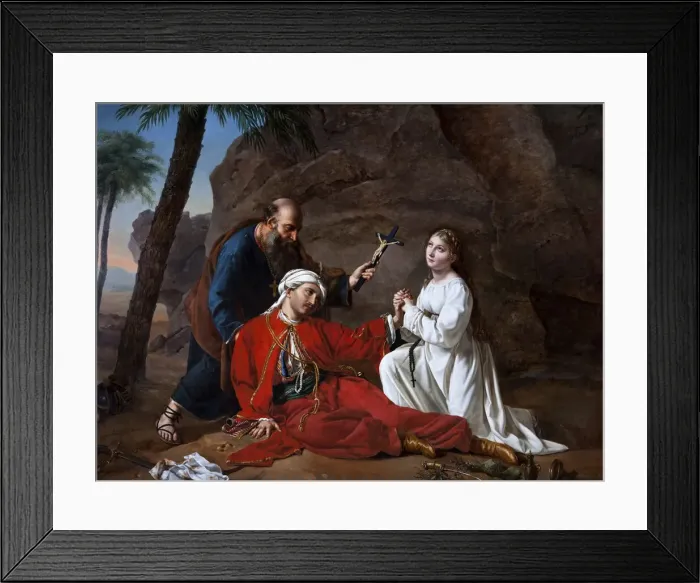 Framed Print : The Death of Malek-Adhel, 1814. Creator: Davin-Mirvault Framed Print : The Death of Malek-Adhel, 1814. Creator: Davin-Mirvault