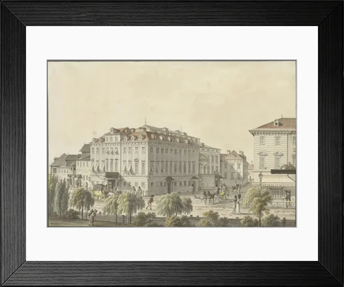 Framed Print : The Theater an der Wien, ca 1816. Creator: Alt, Jakob (1789-1872)