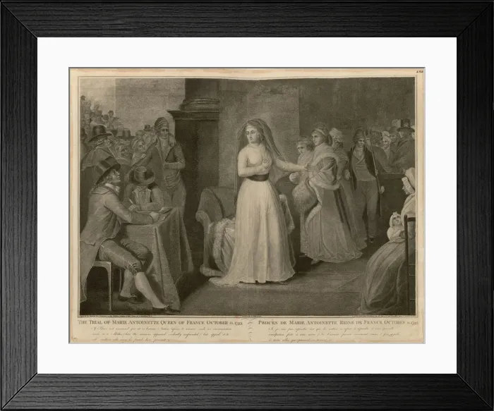 Framed Print : The Trial of Marie Antoinette, Queen of France, October 14, 1793 Framed Print : The Trial of Marie Antoinette, Queen of France, October 14, 1793