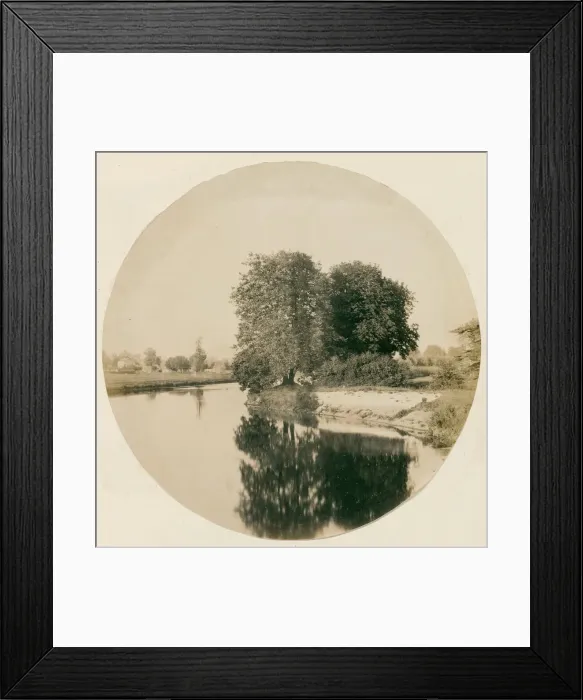 Framed Print : Untitled [The Thames near Weybridge], c. 1856. Creator: Henry White