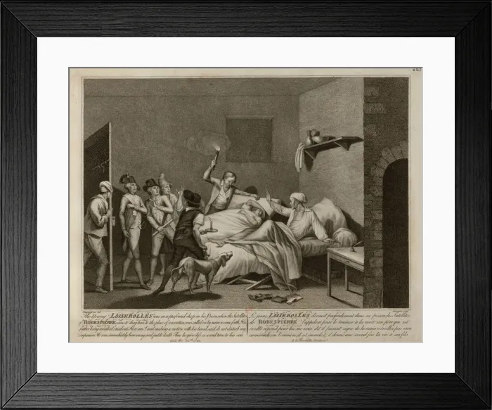 Framed Print : The Young Loiserolles is taken from his cell to be bring to the execution Framed Print : The Young Loiserolles is taken from his cell to be bring to the execution