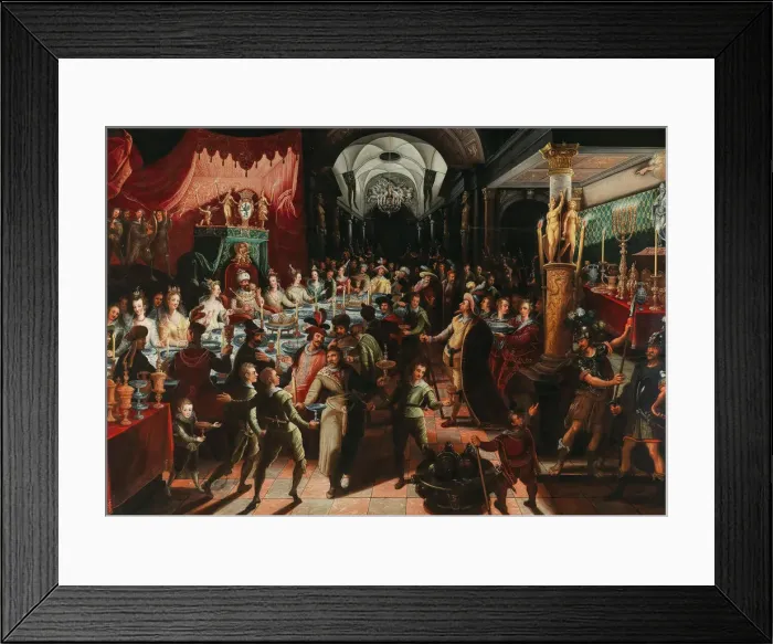 Framed Print : The Feast of Belshazzar. Creator: Strobel, Bartholomaus