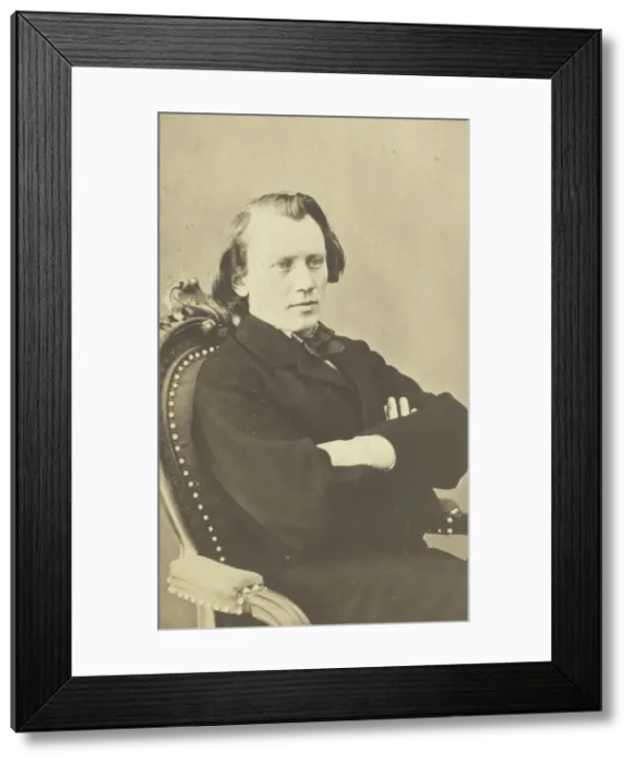 Framed Print : Portrait of Brahms, 1862 / 80. Creator: Johann Reiner Framed Print : Portrait of Brahms, 1862 / 80. Creator: Johann Reiner