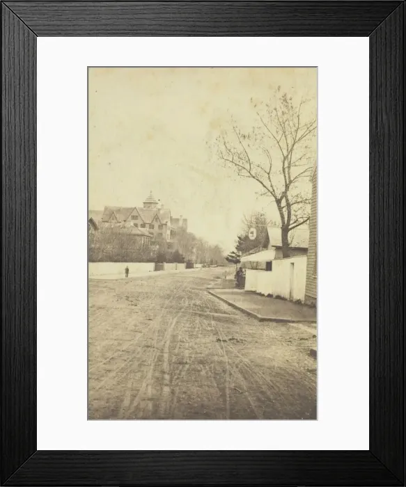 Framed Print : Untitled (carriage tracks), 1850-1880s. Creator: Joshua Appleby Williams Framed Print : Untitled (carriage tracks), 1850-1880s. Creator: Joshua Appleby Williams