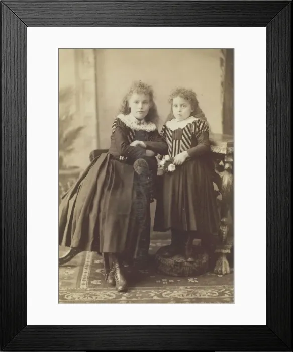 Framed Print : Untitled (Two Sisters), 1870 / 90. Creator: L. W. Felt Framed Print : Untitled (Two Sisters), 1870 / 90. Creator: L. W. Felt